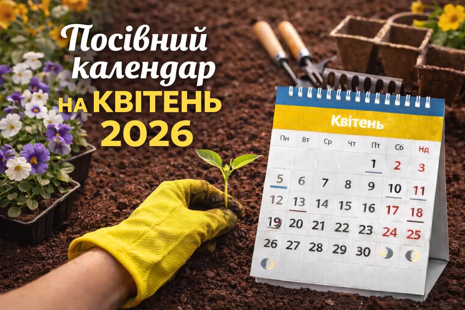 Посівний календар на квітень 2026 - Ukraine Daily