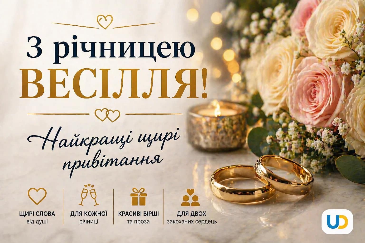 З річницею весілля: найкращі щирі привітання в прозі, віршах та для різних близьких - Ukraine Daily