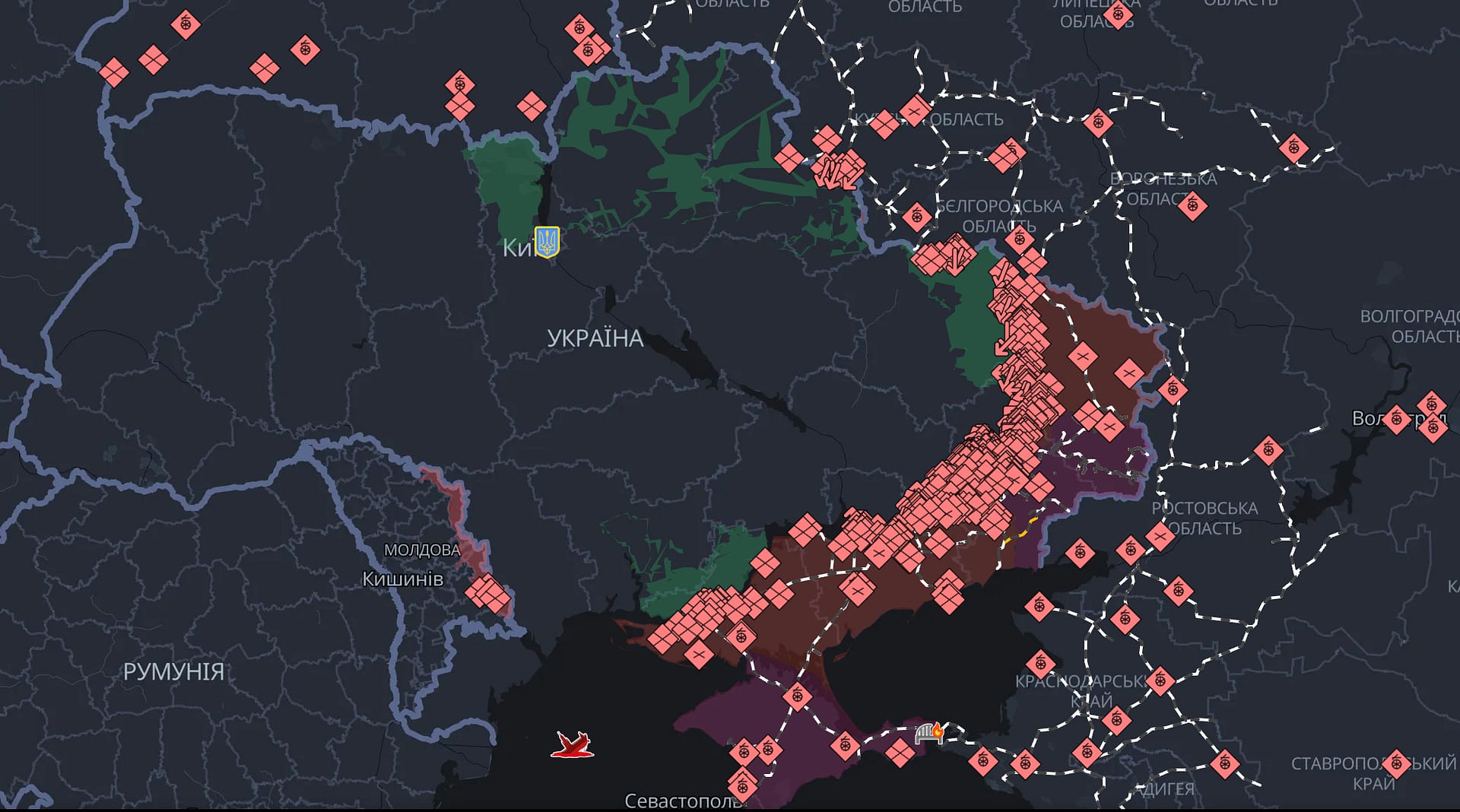 Карта бойових дій - Ukraine Daily